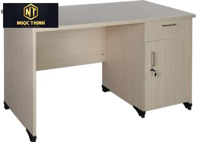 Bàn làm việc hộc liền gỗ công nghiệp Melamine AT140HL3C